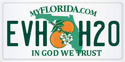 FL license plate EVHH20