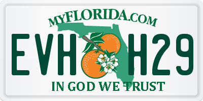 FL license plate EVHH29