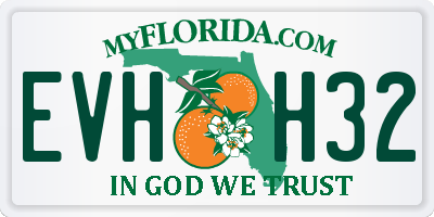 FL license plate EVHH32