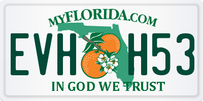 FL license plate EVHH53