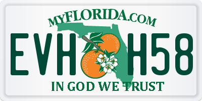 FL license plate EVHH58