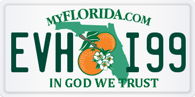 FL license plate EVHI99