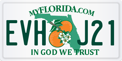 FL license plate EVHJ21