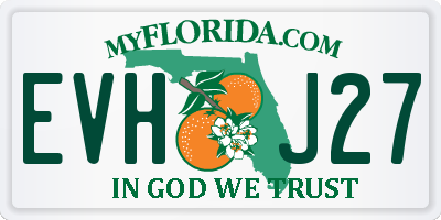 FL license plate EVHJ27