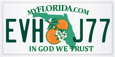 FL license plate EVHJ77