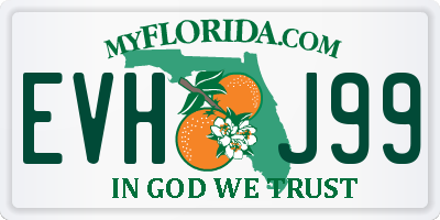 FL license plate EVHJ99