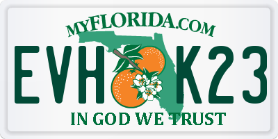 FL license plate EVHK23