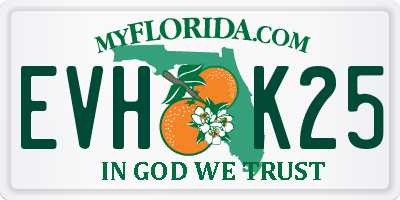 FL license plate EVHK25