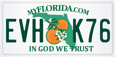 FL license plate EVHK76