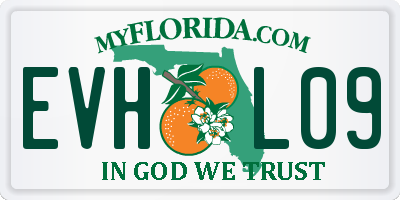 FL license plate EVHL09