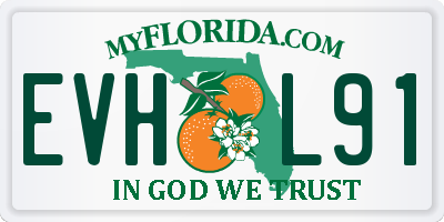 FL license plate EVHL91