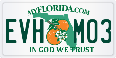 FL license plate EVHM03