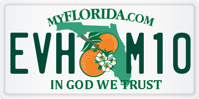 FL license plate EVHM10