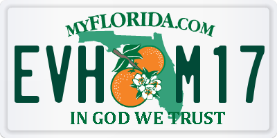 FL license plate EVHM17