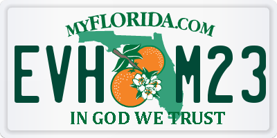 FL license plate EVHM23