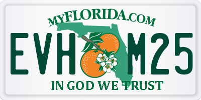 FL license plate EVHM25
