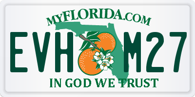 FL license plate EVHM27