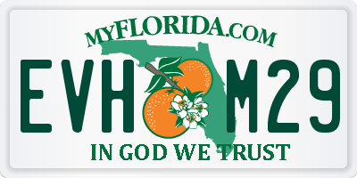 FL license plate EVHM29