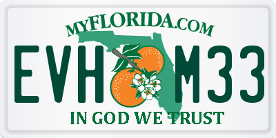 FL license plate EVHM33