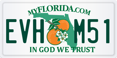 FL license plate EVHM51