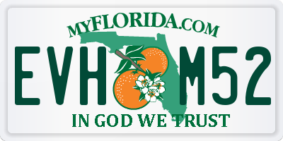 FL license plate EVHM52