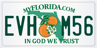FL license plate EVHM56