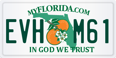 FL license plate EVHM61