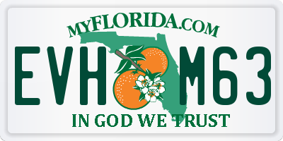FL license plate EVHM63