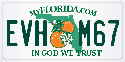 FL license plate EVHM67