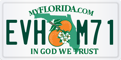 FL license plate EVHM71