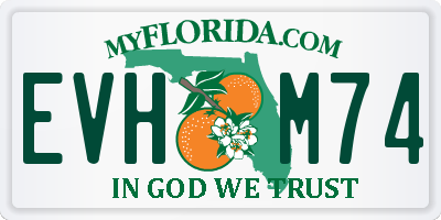 FL license plate EVHM74