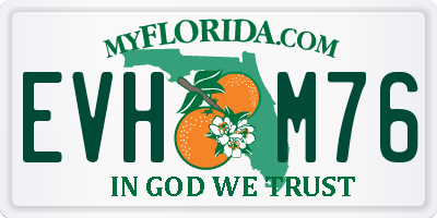 FL license plate EVHM76