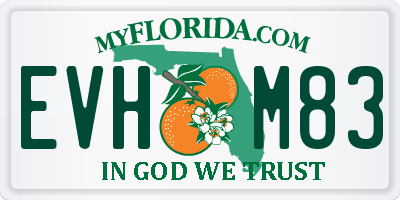 FL license plate EVHM83