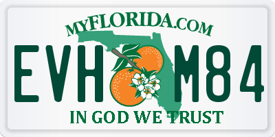 FL license plate EVHM84