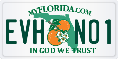FL license plate EVHN01