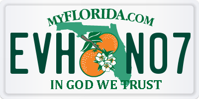 FL license plate EVHN07
