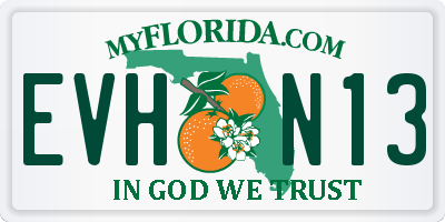 FL license plate EVHN13