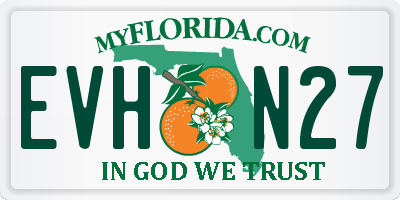 FL license plate EVHN27