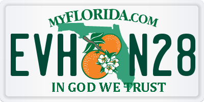 FL license plate EVHN28