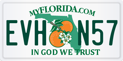 FL license plate EVHN57