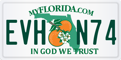 FL license plate EVHN74