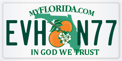 FL license plate EVHN77