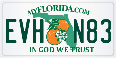 FL license plate EVHN83