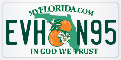FL license plate EVHN95