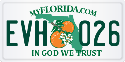 FL license plate EVHO26