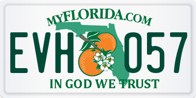 FL license plate EVHO57