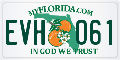 FL license plate EVHO61
