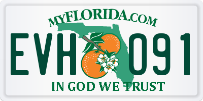 FL license plate EVHO91