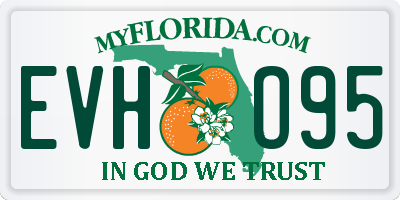 FL license plate EVHO95