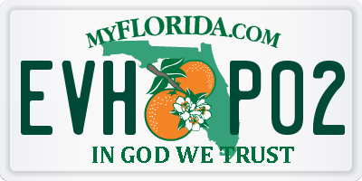 FL license plate EVHP02